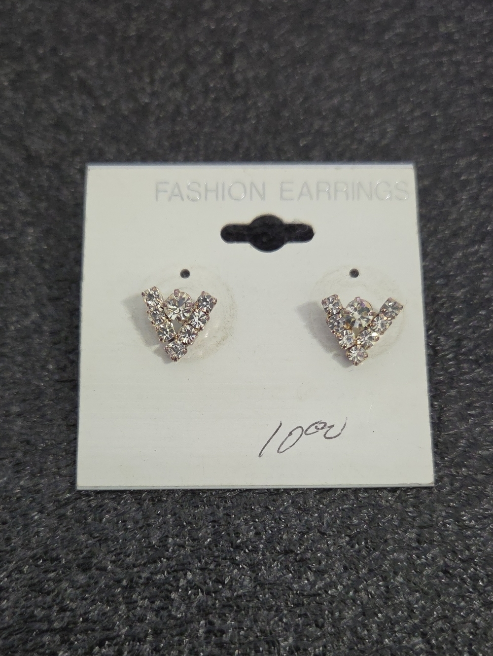 Vintage 90s Rhinestone Stud Earrings